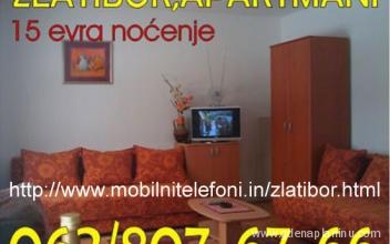 Apartmani Zlatibor, 15 evra/noÄ‡enje