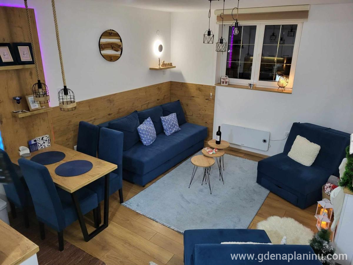 Apartman Nina – Brzeće, Kopaonik, Privatunterkunft im Ort Kopaonik, Serbien - Betten im Wohnzimmer