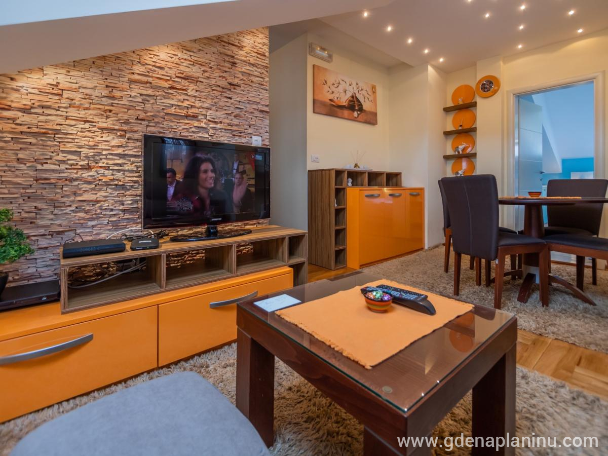 Bella Vita apartmani, Bella Vita 1, апартамент, частни квартири в града Zlatibor, Сърбия - Дневна и телевизор