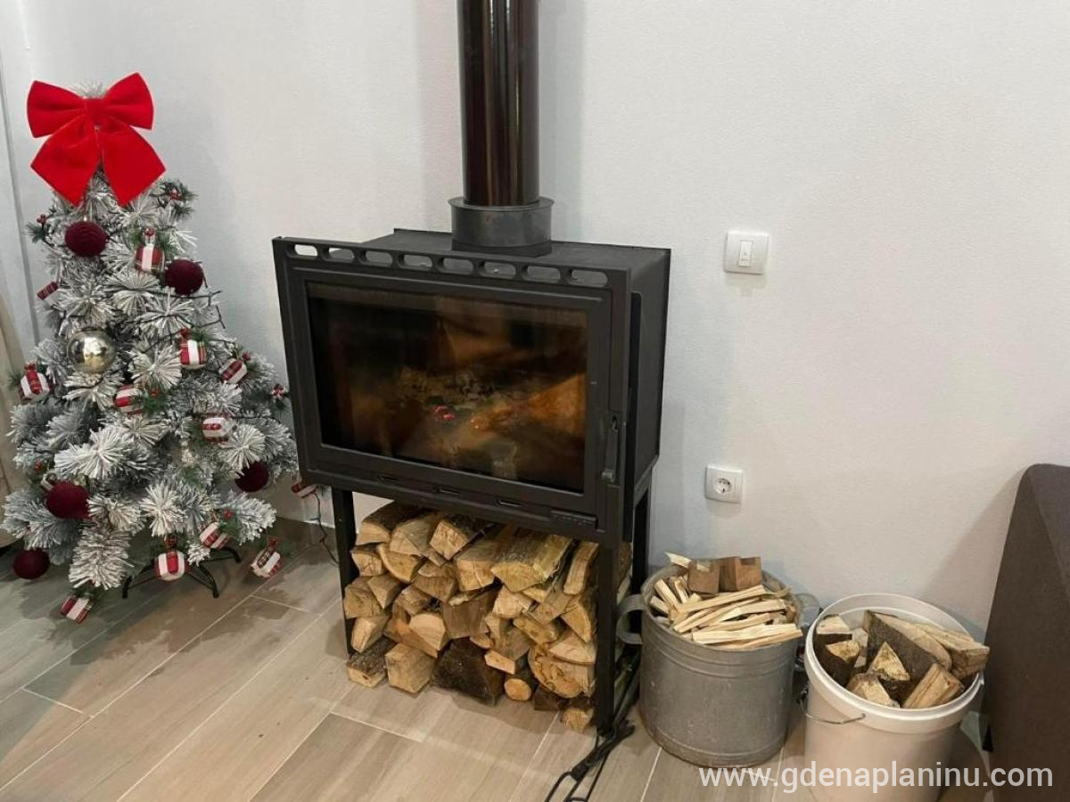 Ćilibar, privatni smeštaj u mestu Stara Planina, Srbija - Kamin u dnevnom boravku