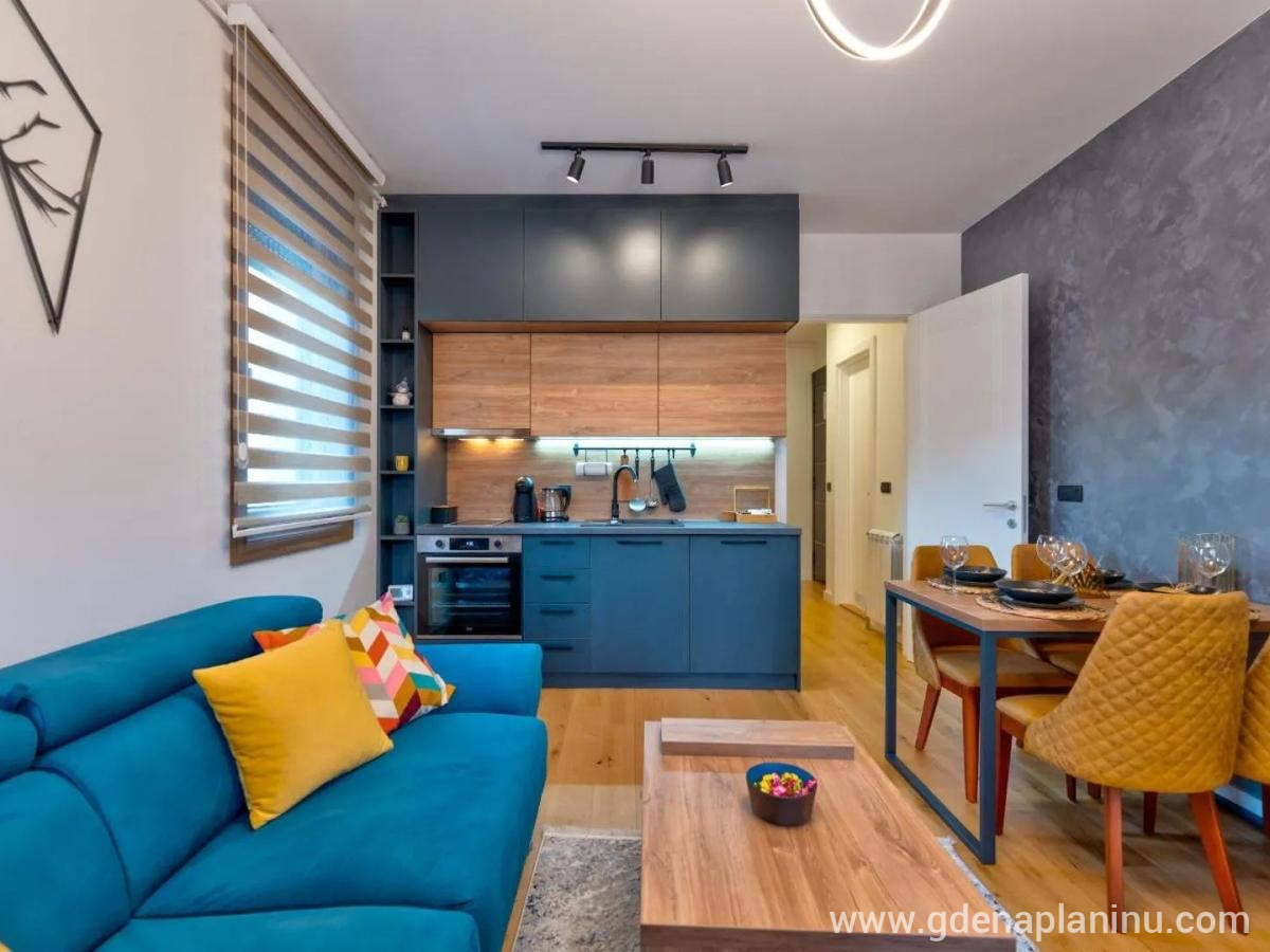 Apartman Woody Zlatibor, частни квартири в града Zlatibor, Сърбия - Дневна и кухня