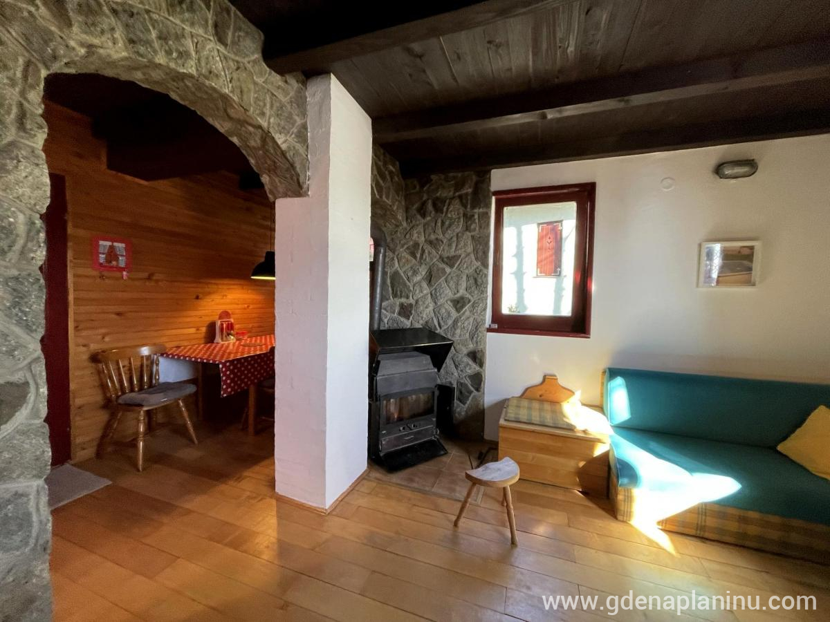 Planinska kuća Savić, private accommodation in city Kopaonik, Serbia - Dnevni boravak sa kaminom